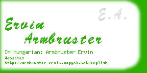 ervin armbruster business card